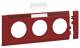Hager GB080313020 Blende 3fach Steckdose beschriftbar 80mm hfr rot