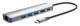 Manhattan 153959 USB-C PD 6-in-1 4K Dockingstation / Multiport-Hub USB 3.2 Gen 1 Typ C-Stecker auf HDMI-Port (4K@60Hz), drei USB-A Ports (5 Gbit/s), USB-C Power Delivery-Port (100 W) und Gigabit-RJ45-Port, Aluminium, silber