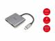Equip Dock 4-1 USB-C->2xHDMI,USB-A,100W USB-C 0.15m