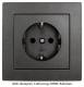 Schutzkontakt-Steckdose McPower ''Flair'', 250V~/16A, Klemmanschluss, anthrazit