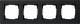 GIRA 0214095 cover frame 4f flat E2 sw