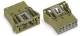 WAGO 770-763/071-000 socket part snap-in 3P. light green