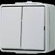 Jung 635 W double button 2 contacts 250V ~ The protection class IP 44 is