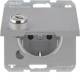 Berker 47637003 SCHUKO Steckdose mit Steckklemme, Klappdeckelschloss, K.1, alu