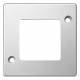 Merten 480160 1x frame in matt silver, BATTLESHIP, 