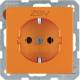 Berker 47436007 Steckdose SCHUKO mit Aufdruck Q1 orange, samt
