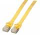 Patchkabel RJ45, CAT6A 500Mhz, 1,5m, gelb U/FTP flach,