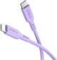 Goobay Silikonkabel USB-C-Silikonkabel, 1,5 m, lila, 60 W, 3 A, weiches und robustes Ladekabel für USB-C-Geräte