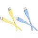 Goobay Silicone Cable Sun & Sky Set 2x USB-C-Silikonkabel, 1,5 m, gelb;blau, 60 W, 3 A, weiches und robustes Ladekabel für USB-C-Geräte