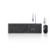 Perixx PERIDUO-117 P US Tastatur-Maus-Set, PS/2, kabelgebunden, schwarz