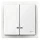 Merten MEG3424-0325 Doppelwippe mit Ko.fenster IP44 aktivweiß glänzend System M