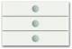 Busch Jaeger 2CKA006310A0171 BJ 6342-811-101 actuator 3-fold, Busch priOn sensors white glass