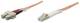 Intellinet 470377 Fiber Optic Fiber optic cable, duplex, multimode LC / SC, 50/125 micron, OM2, 2m, orange