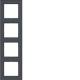 Hager WAD6400AT frame 4-way A.1 anthracite matte lacquered