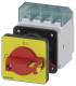Siemens 3LD20500TK13 emergency stop switch 3p 16A 400V 7.5kW front mount. Central hole fixing