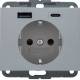 Berker 48147003 Steckdose SCHUKO/USB AC 20W PD Kx alu mt