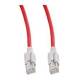 Patchkabel RJ45, CAT6A 500Mhz, 1,5m, rot S-STP(S/FTP) VC LED in den Steckern!,