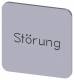 Siemens 3SU19000AF810AQ0 label 22x22mm silver fault