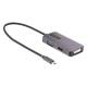 STARTECH.COM USB-C Video Adapter USB-C to HDMI DVI VGA Adapter 4K 60Hz Aluminum Video Display Adapter USB Type C Travel Adapter