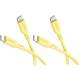 Goobay Silicone Cable Set 2x USB-C-Silikonkabel, 1,5 m, gelb, 60 W, 3 A, weiches und robustes Ladekabel für USB-C-Geräte