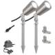 Evn Elektro-Vertrieb Nuernberg PC6806012 2-piece set outdoor light with Power-LED 12V, ground spike, tripod and transformer 7W