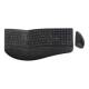 Perixx PERIDUO-614 DE, Tastatur- und Maus-Set, kabellos, ergonomisch, schwarz