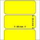 OEM-Factory Etiketten - Transfer 80 x 23,6mm, perm., K25, GELB