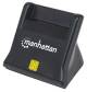 MANHATTAN USB Smart/SIM Card Reader USB 2.0 Type-A Contact Reader Desktop External