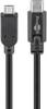 Goobay 67992 USB-C-auf-Micro-B-Kabel, OTG, 0,6 m, schwarz, 2,5 W, 0,5 A, 480 Mbit/s, USB 2.0