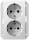 GIRA 273527 SCHUKO 2f SH für UP-Dose 1,5f System 55 Reinweiß matt