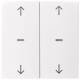 Berker 80961399 Abdeckung für Tastsensor Modul 2f mit Pfeil-Symbol S.1/B.x pws matt