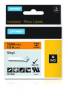 Dymo Rhino Thermal Label - 12mm Width x 551,2 cm ( 217 inch ) Length - Vinyl - Thermal Transfer - Orange