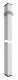 Hager DAK28028009016 ceiling connection column with clamp mount. Aluminum L2.8m traffic white