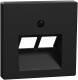 Merten MEG4522-0403 central plate for UAE insert 2f black matt System M
