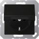 Jung A1520NBFKLSWM SCHUKO® socket with hinged lid