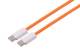 Kabel USB, C(St) => C(St), 1.5m, USB2.0, orange, TPE, PD up to 60W, Textil,