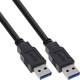 InLine® USB 3.2 Gen.1 Kabel, A an A, schwarz, 1m