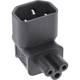 InLine® Netzadapter IEC 60320 C14 / C5, oben/unten gewinkelt, 3pol Kaltgeräte
