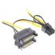 InLine® Power Adapter 2x SATA / 6 Pin for PCIe graphics card 0.15m