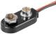 Goobay 12483 1x 9 V Block Batterieclip - lose Kabelenden, wasserabweisend