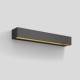BEGA Gantenbrink 50756.4K3 wall light for indoor use, velour black/brass-3000K