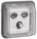 Berker 12033565 antenna socket insert 3-hole AP single socket W.1 lgr matt