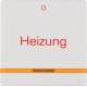 Berker 16216009 toggle switch with lens and red print Heizung