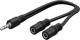 Goobay 50464 Audio Y-adapter cable 3.5 mm (stereo) – 3.5 mm jack plug (3-pin, stereo) > 2x 3.5 mm jack socket (3-pin, stereo)