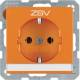 Berker 47506014 Steckdose SCHUKO mit Beschriftungsfeld und Aufdruck orange