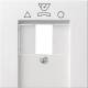 Gira 026003 System 55 Cover plate for TDO Pure white, 