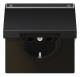Jung AL1520NAKLD SCHUKO socket hinged cover lettering LS aluminum dark