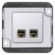 Merten MEG4576-7022 Panzer Actassi connection module RJ45 2f with central plate