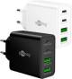 Goobay Multi Fast Charger 65 W USB-C PD Multiport-Schnellladegerät schwarz - 2x USB-C-Anschlüsse (Power Delivery) und 2x USB-A-Anschlüsse (Quick Charge)
