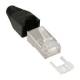 InLine® Crimpstecker RJ45 geschirmt, Knickschutz schwarz, 100er Pack